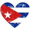 Drapeau Coeur Cuba Drapeau