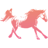Arabian Horse Running Rose