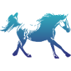 Arabe courant Cheval bleu