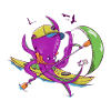 Oktopus im Kajak