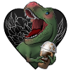 T-Rex und Karamell Frappe Print