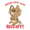 Süße Katze witziger Spruch Geschenk