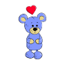 Cartoon Teddy Bear mit Herz Cartoon Bär