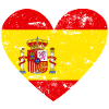 Drapeau Coeur Espagne Drapeau