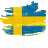 Suède Drapeau suédois Aquarelles