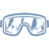 Skibrille Skifahrer Snowboard Berge