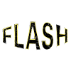 FLASH Label mit Blitzen