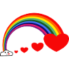 Regenbogen Herz Küsse