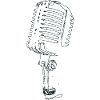 microphone black and white music