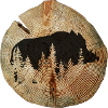 Tree disc wild boar