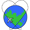 Flugzeug Erde reisen
