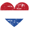 Flag Heart Pays-Bas Drapeau