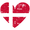 Flag Heart Denmark Flag