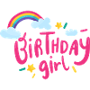 Birthday Girl Rainbow Sparkle