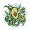 Avocado with tentacles