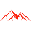 Bright red mountain!