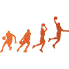 Basketteur Dunking BasketballEr Silhouette