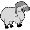 Funny laughing sheep