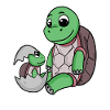 Turtle with Baby Turtle