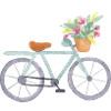 vélo fleuri