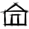 House, hand-drawn. Real estate, home.