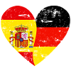 Flag Heart Spain Germany Flag