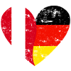 Flag Heart Peru Germany Flag