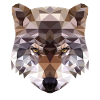 Polygon Wolf - Wolfkopf Geometry