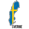 Sweden Flag Outline Souvenir