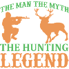 Myth hunter motif on clothing