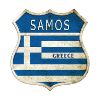 Samos Grèce Armoiries Drapeaux Design