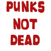 PUNKS NOT DEAD Red Skater Punk Urban