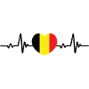 Belgium Heart Belgian Flag