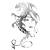 dragon tribal face