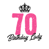 70 Years Old Birthday Lady