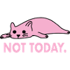 Not Today Cat Lazy Funny Work