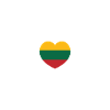 Lithuania Heart Lithuanian Flag
