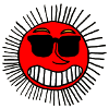 Smiling Sun with Glasses