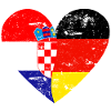 Flag heart Croatia Germany Flag