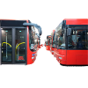 Zwei Busse in der Halle