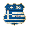 Rhodes Grèce Armoiries Drapeaux Design
