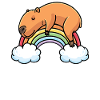 Capybara Rainbow Pajamas Sleep shirt