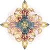 impressive cross of stylized lilies