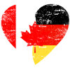 Flag Heart Canada Germany Flag