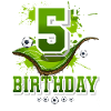 5th birthday football 5 years