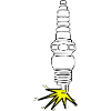 Zündkerze mit Funken