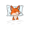 I'm so tired sleeping fox