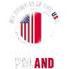 Amerykańska Flaga Polski Serce z Polski Patriot