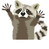 Free Hug's Raccoon Saying