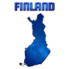 Blue Finland Map